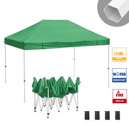 10X15ft EZ Pop Up Canopy Folding Gazebo/Green