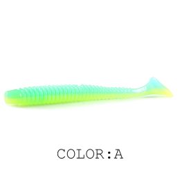 Luya Soft Fish Bait Thread T Tail Double Color With Salt