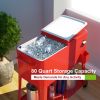 Outdoor Portable Rolling Party Cooler Cart Patio Mobile Ice Chests Beverage Icebox Beer Cola Cooler Trolley