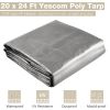 20x24ft Heavy Duty Poly Tarp/ Silver+Black