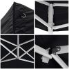 10X20ft EZ Pop Up Canopy Folding Gazebo/Black