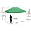 10X15ft EZ Pop Up Canopy Folding Gazebo/Green