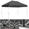 10X15ft EZ Pop Up Canopy Folding Gazebo/Black