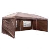 3 x 6m Two Windows Practical Waterproof Folding Tent Dark Coffee Folding Tent