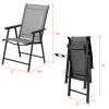 4 Pcs Patio Folding Chair Set , Outdoor Lounge Chairs  for Deck Garden Lawn Pool XH